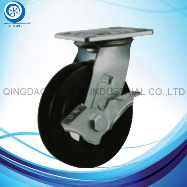 Heacy Duty Cast Iron Rubber Caster