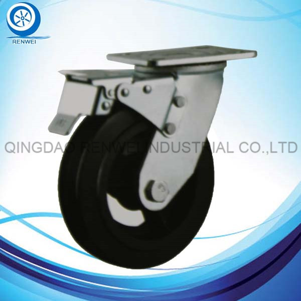 Heacy Duty Cast Iron Rubber Caster