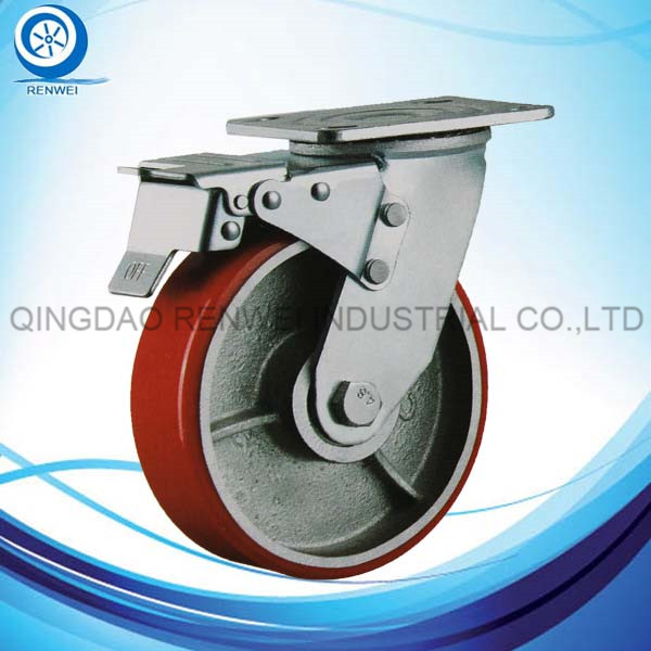 Heacy Duty Cast Iron Rubber Caster